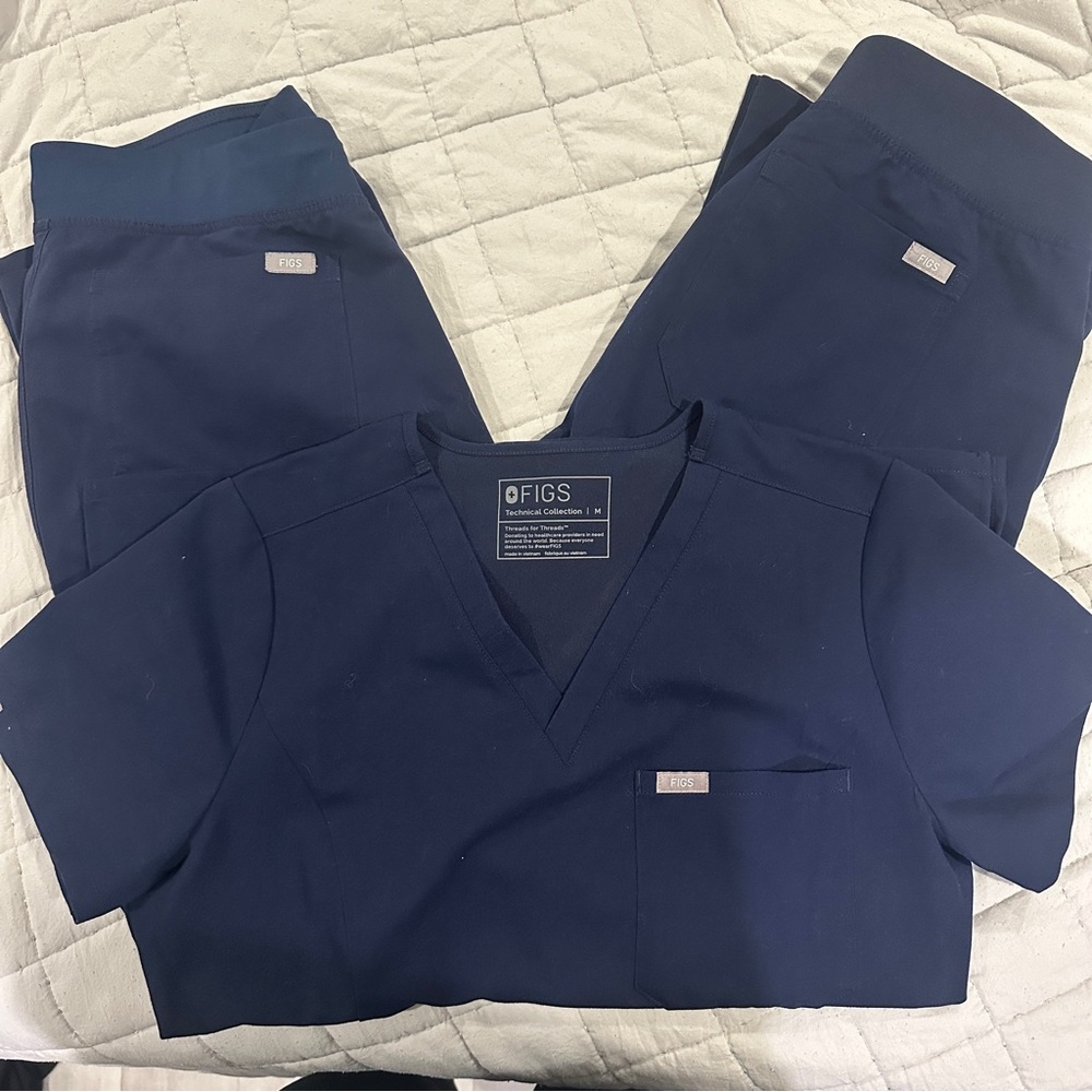 Figs Navy Blue Medical Scrub Set